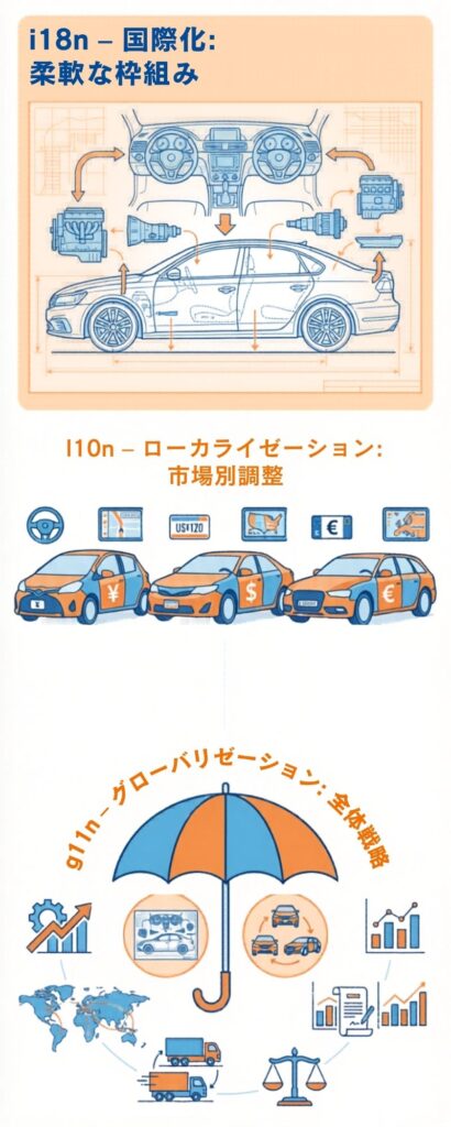 i18n、l10n、g11nの相違説明図