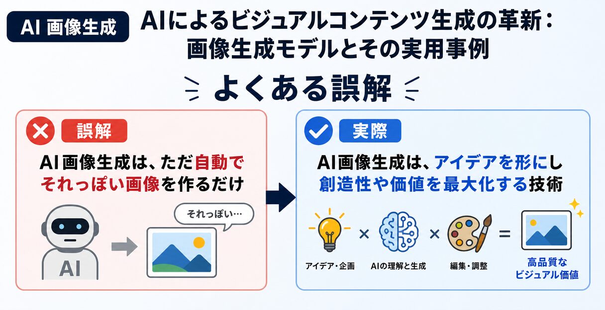 AIによるビジュアルコンテンツ生成の革新：画像生成モデルとその実用事例 - よくある誤解