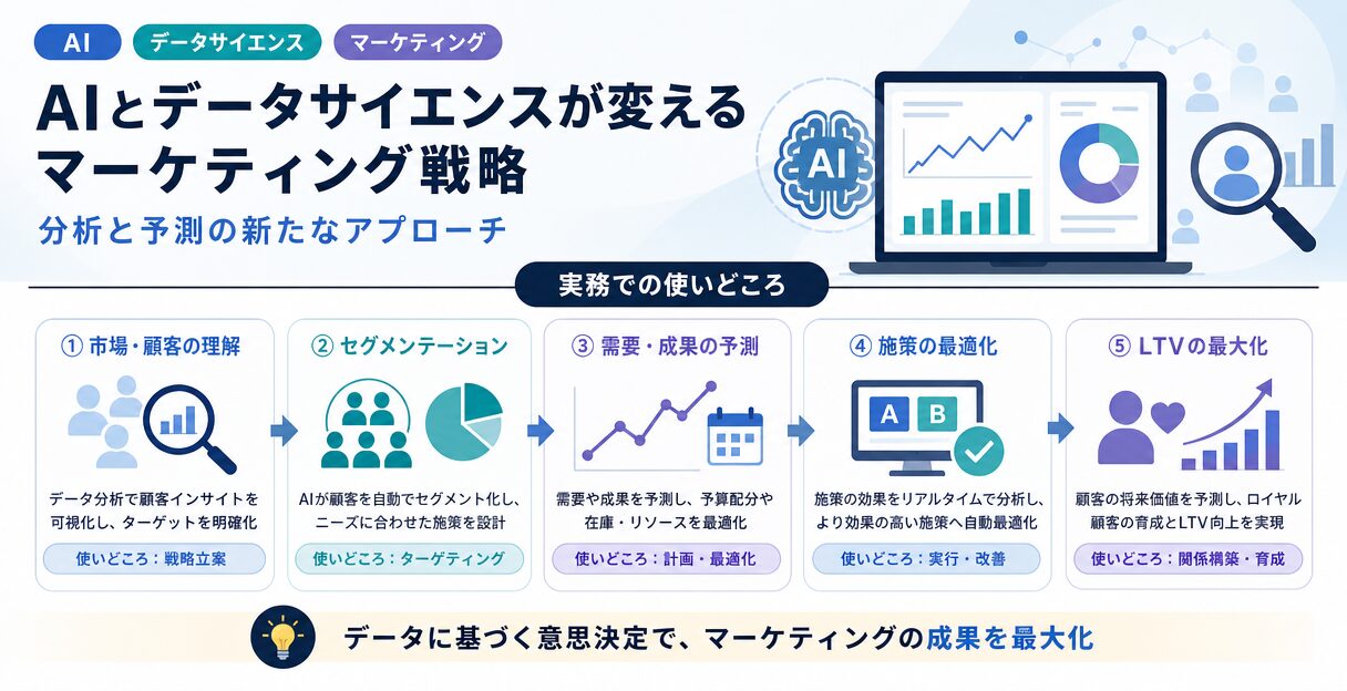 AIとデータサイエンスが変えるマーケティング戦略：分析と予測の新たなアプローチ - 実務での使いどころ