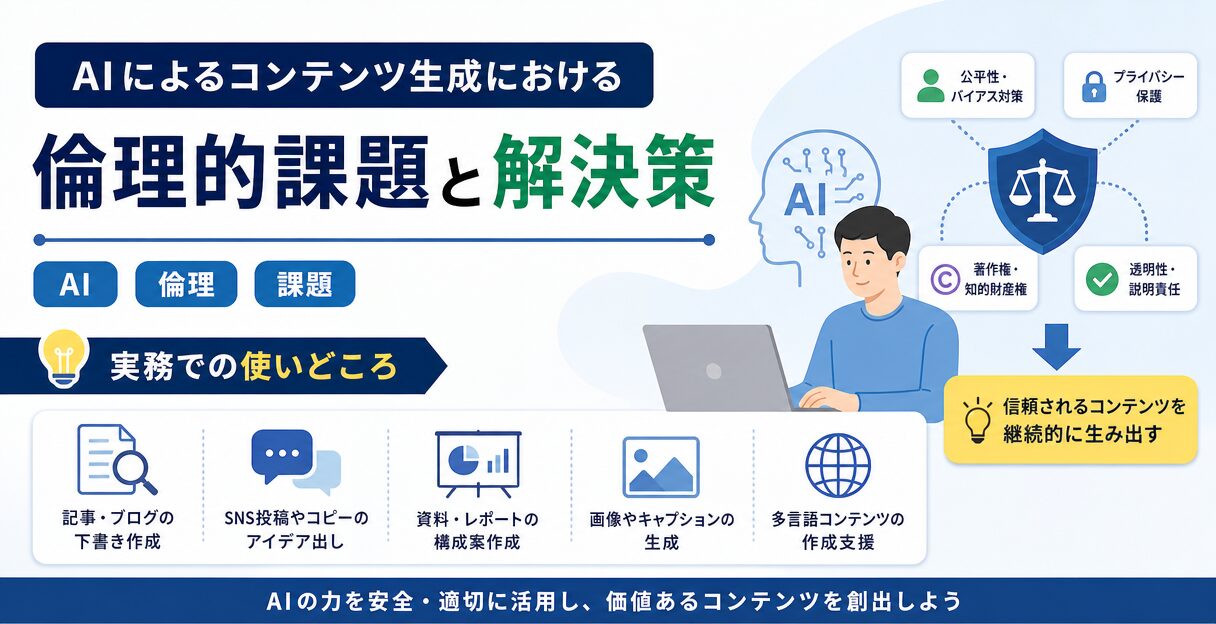 AIによるコンテンツ生成における倫理的課題と解決策 - 実務での使いどころ