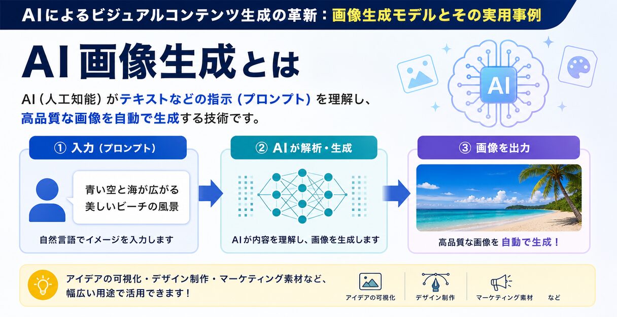 AIによるビジュアルコンテンツ生成の革新：画像生成モデルとその実用事例 - AI画像生成とは