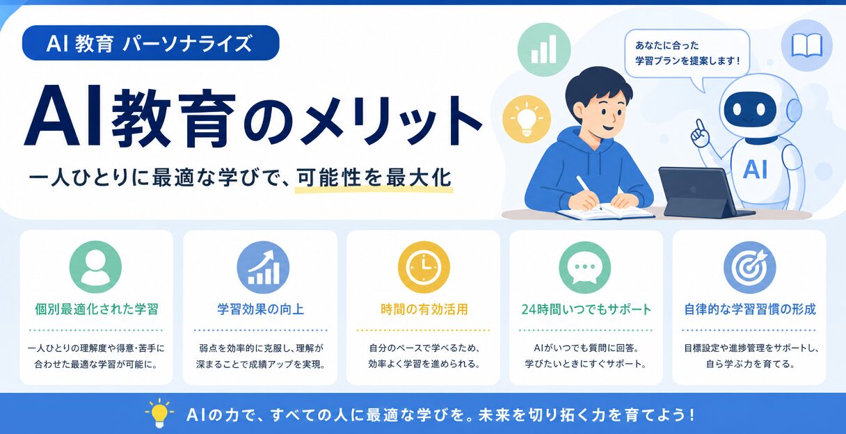 AIが生み出す新たな教育の形：パーソナライズ学習とLLMの役割 - AI教育のメリット